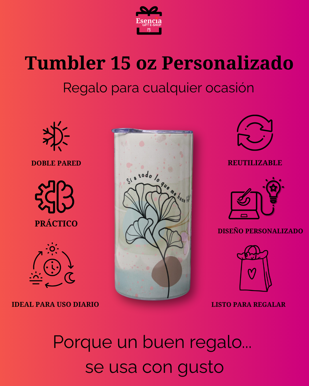 Tumbler 15 oz Personalizado