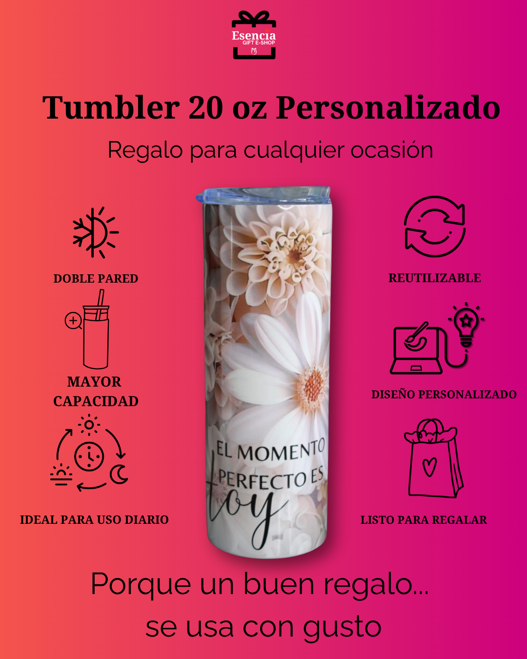 Tumbler 20 oz personalizado